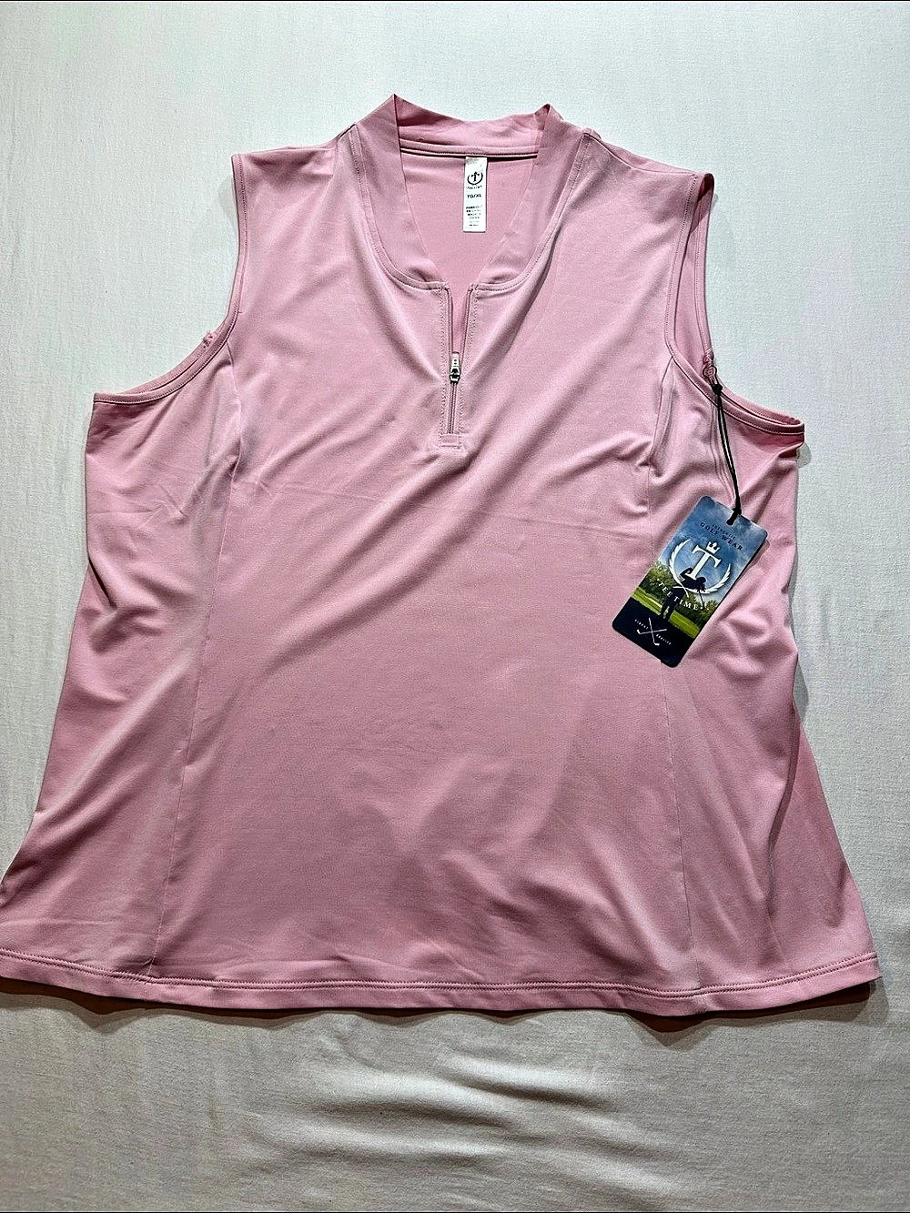 Tee Time Women's Sleeveless Golf Polo Pink Size XL NWT